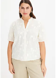 Kortermet bluse i 100% bomull, bonprix