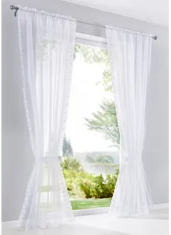 Gardin med broderi inkl. gardinholder (1-pack), bonprix