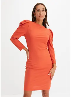 Kjole i ribbet jerseymateriale, bonprix