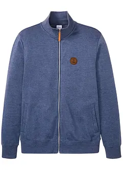 Sweatjakke med detaljer i imitert skinn, bonprix