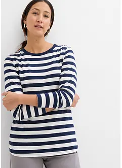 Topp i økologisk bomull med stripemønster, bonprix