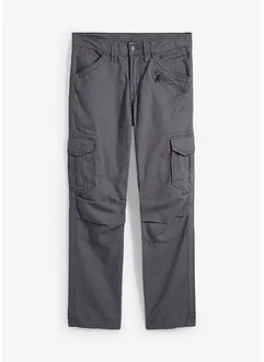 Relaxed Fit cargobukse i ren bomull, Straight, bonprix
