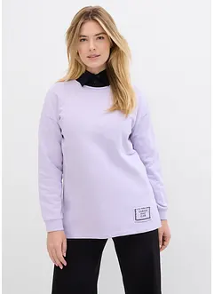 Sweatshirt i bomullsmiks med lengre bakstykke enn forstykke, bonprix