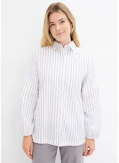 Skjortebluse i bomullspoplin, bonprix