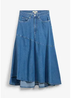 Jeansskjørt High Waist, midi-lengde, bonprix