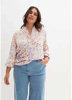 Bluse med blomsterprint, bonprix