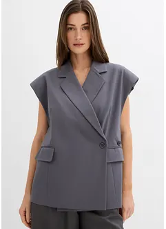 Lang vest med skulderputer, bonprix
