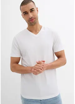 T-skjorte i ren økologisk bomull, Slim Fit (2-pack), bonprix