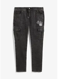 Regular Fit-pull on-cargojeans med stretch, Tapered, bonprix