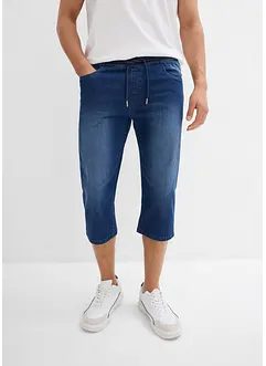 Regular Fit-3/4-pull on-jeans i lett denim med stretch, Straight, (2-pack), bonprix