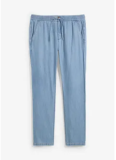 Lett Regular Fit slip on-jeans  med lin, Straight, bonprix