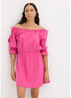 Jerseykjole med carmenutringning, bonprix