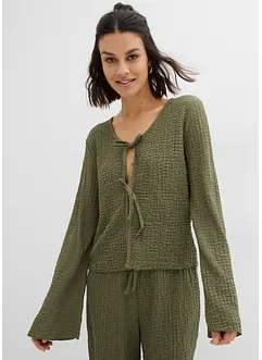 Cardigan i barcrepe, bonprix