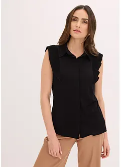 Trikotbluse med volanger, bonprix