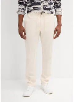 Regular Fit-chinos med lin, Straight, bonprix