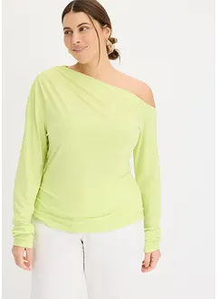 Off-shoulder topp med rynking, bonprix