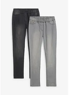 Jeggings Mid Waist (2-pack), bonprix