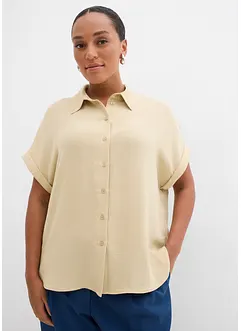 Oversized bluse i krepp med fin struktur, bonprix