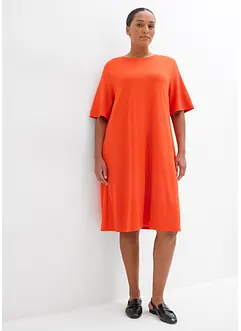 Trikotkjole i A-modell og viskosemiks, bonprix