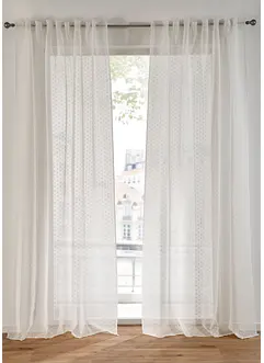 Gardin med jacquard-prikkemønster (1-pack), bonprix