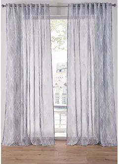 Gardin med resirkulert polyester og grafisk mønster (1-pack), bonprix