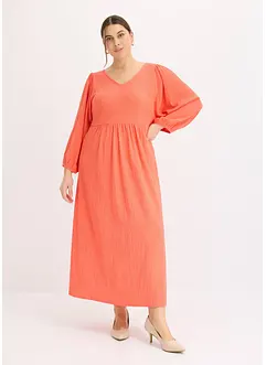 Midikjole i strukturert jersey, bonprix