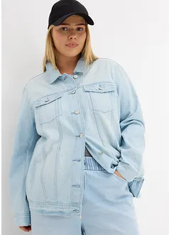 Jeansjakke med strass, bonprix
