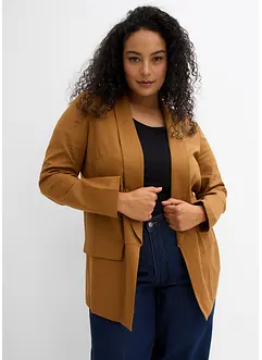 Blazer i lin med viskose og vid modell, bonprix