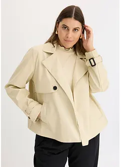 Kort jakke i imitert skinn og trenchcoat-look, bonprix