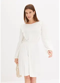Jerseykjole med volanger, bonprix