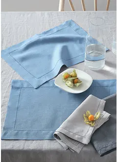 Bordbrikker i lin (2-pack), bonprix