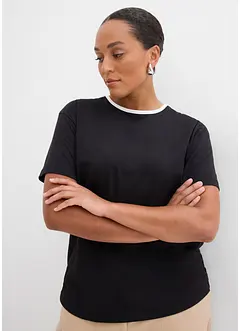 T-skjorte med kontrastfarget detalj, bonprix
