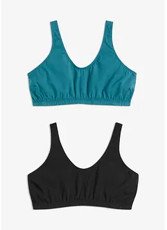 BH-topp med bomull (2-pack), bonprix