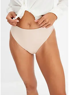 Highwaist-stringtruse i blankt materiale (2-pack), bonprix