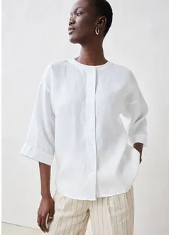 Oversized bluse i lin, bonprix