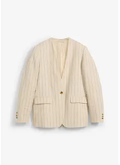 Blazer uten krage i lin, bonprix