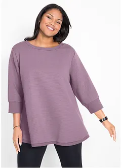 Lang sweatshirt med viskose, bonprix