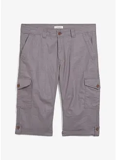 Lang bermudashorts med lin og cargolommer, Regular Fit, bonprix