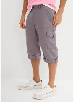 Lang bermudashorts med lin og cargolommer, Regular Fit, bonprix