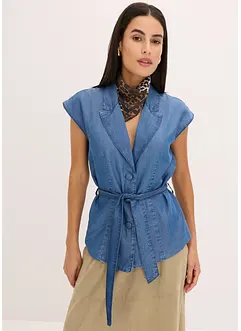 Ermeløs blazer i lyocell, bonprix