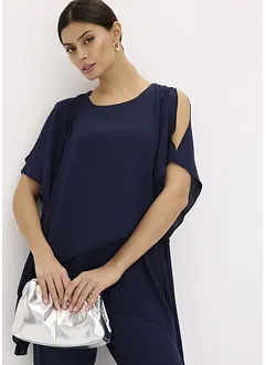 Bluse i lag på lag-modell med snipper i falden, bonprix