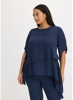 Bluse i lag på lag-modell med snipper i falden, bonprix