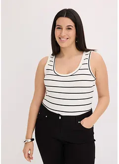 Feminin singlet i ribbemateriale, bonprix