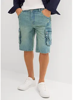 Bermudashorts i denim med cargolommer, Regular Fit, bonprix