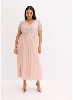 Maxikjole med paljettbroderi, bonprix