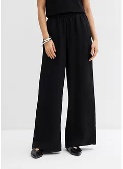 Bukse av stukturert, krinklet viskosemiks, bonprix