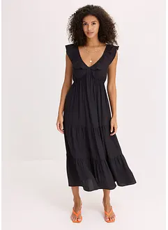 Ermeløs kjole i lett viskosemiks, bonprix