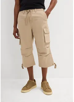 Loose Fit Stretch-3/4-cargohose, ekstra vid, bonprix