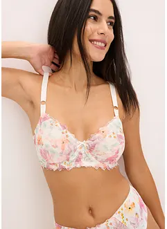 Minimizer-BH med bøyle og fint, trykt mønster i broderi-look, bonprix