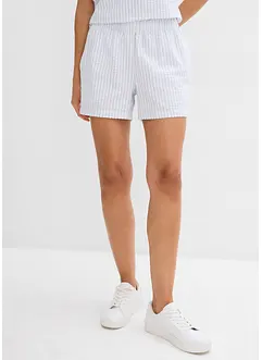 Pull on-shorts i 100% bomull med stripemønster, bonprix